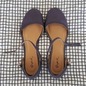 Qupid dark purple flats size 7.5